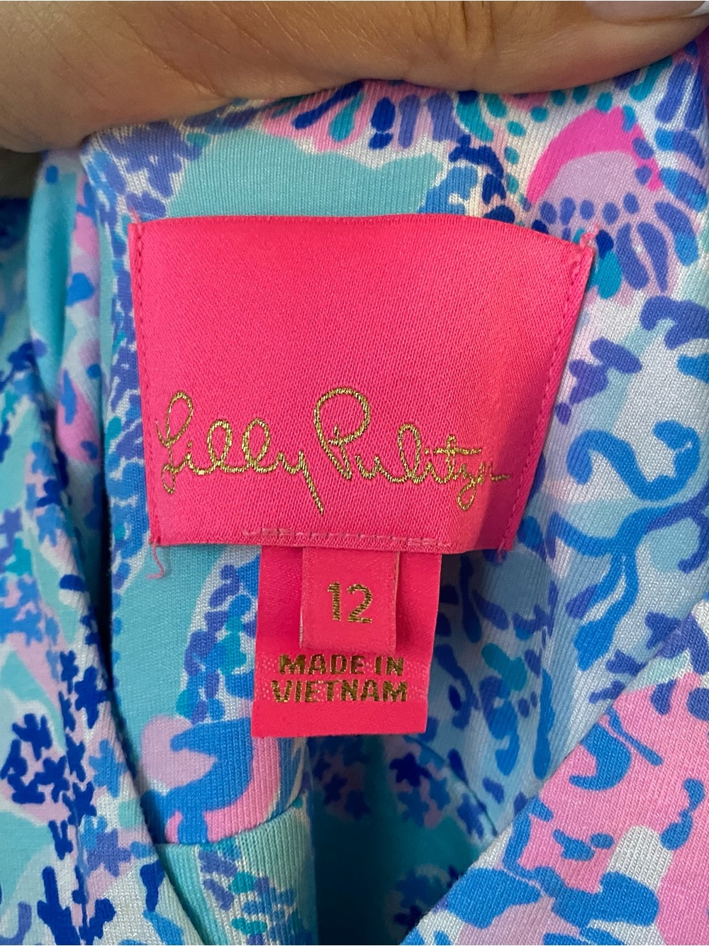 Lilly Pulitzer Size 12 Vyra Midi Dress in Blue Ibiza Now You Sea Me - Picture 8 of 8